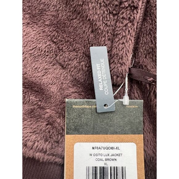 The North Face Women’s Luxe Osito Full Zip Jacket Brown XL NWT - Picture 6 of 8